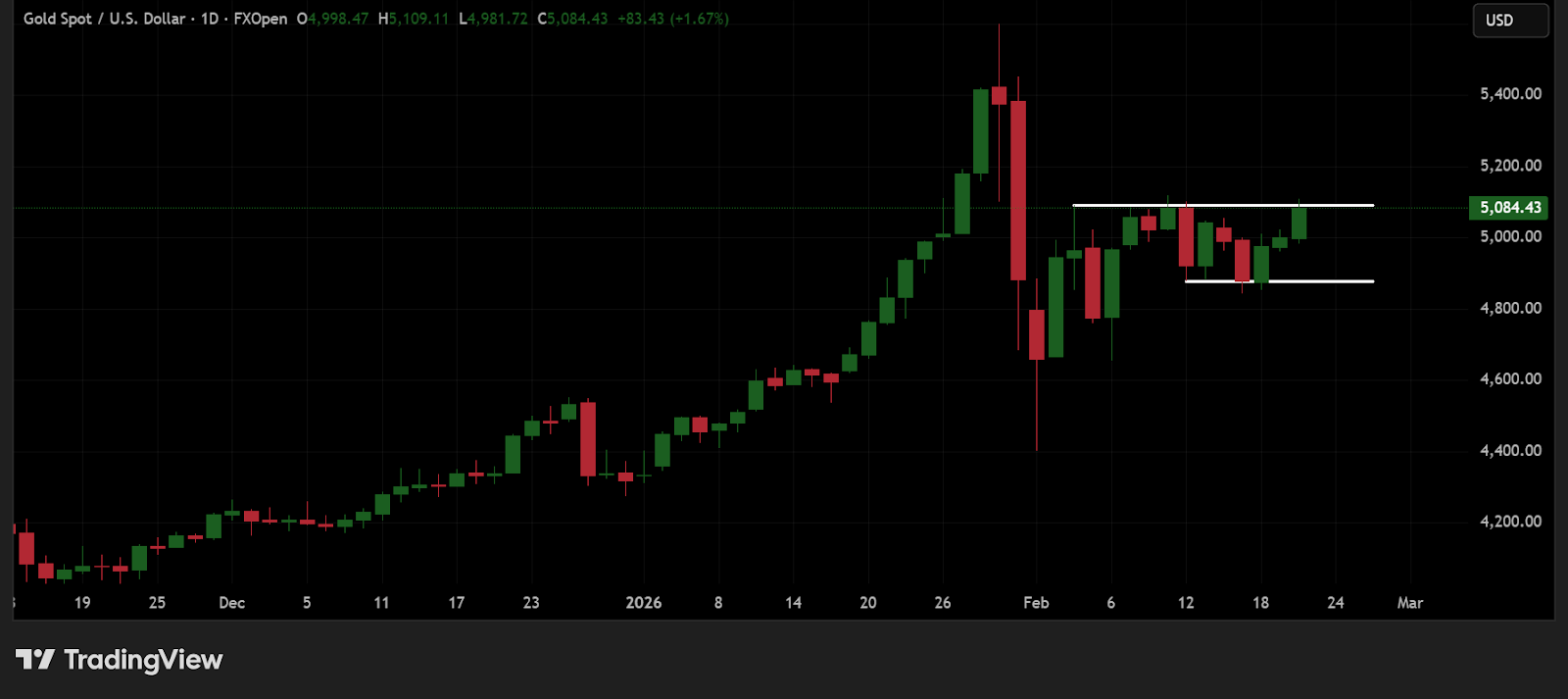 Daily Timeframe – XAU/USD