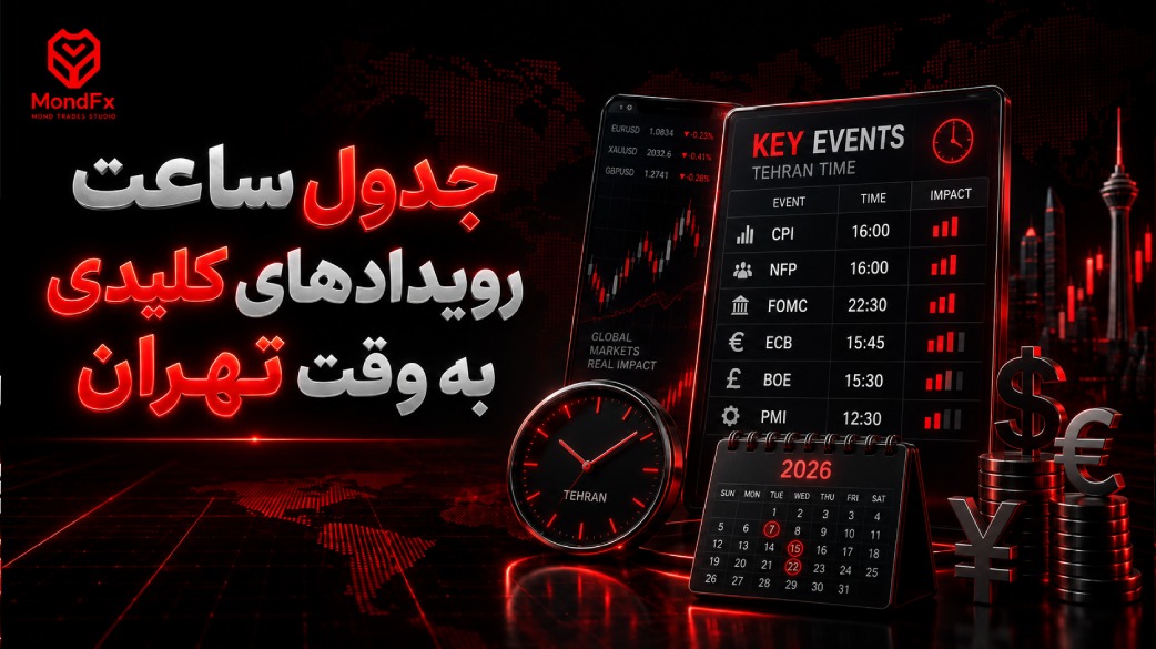 جدول ساعت رویدادهای کلیدی به وقت تهران