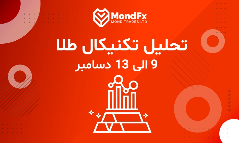 تحلیل تکنیکال طلا، 9 الی 13 دسامبر