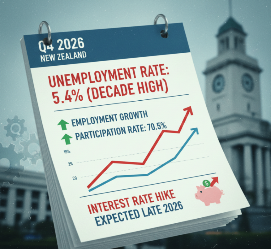 Unemployment Rate Rises in New Zealand